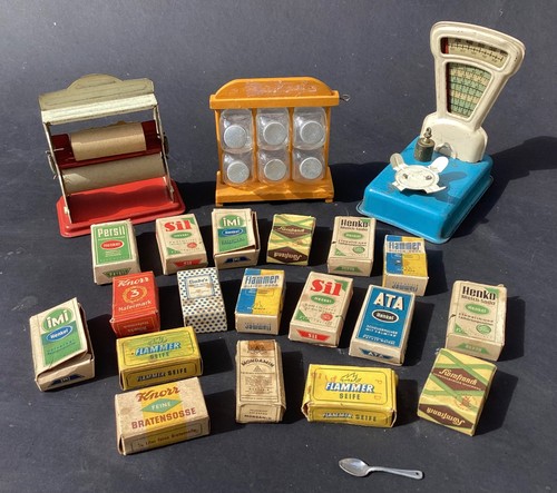 Antique dolls house shop - dolls,