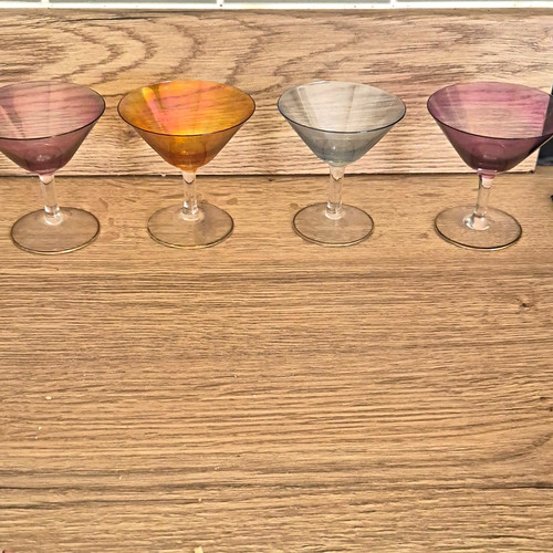 Set multicoloured stemmed - set, of