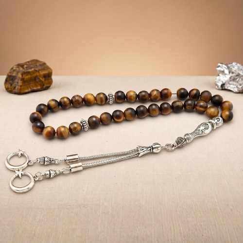 Tiger eye beads tasbih - eye, 33