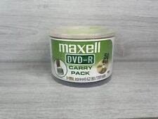 Maxell DVD-R Carry Pack 50 Disks 4.7GB 120 Minutes 1-16 Speed New & Sealed