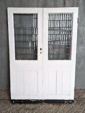 A PAIR OF PINE GLAZED RECLAIMED PETITE WENDY HOUSE / PLAY HOUSE DOORS DP0508