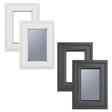 PVC Double Glazed Window Glass & Frame A Rated Top Opener Fixed Panel Light