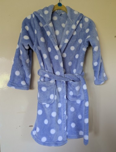 Blue polka dot hooded - blue,