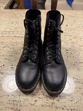 Dr Martens Doc Martens Leather Black lace Up Boots Size UK 9 Used Good Condition