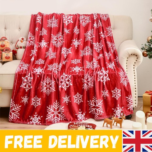 Soft microfiber red snowflake - microfiber,