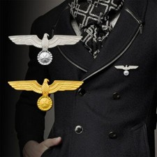 Maltese Iron Cross Medal Eagle Metal Badge Insignia Pin Brooch Gold Silver Pair