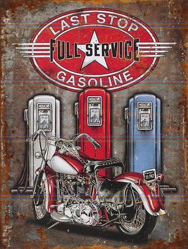 Full service gasoline - gasoline, retro