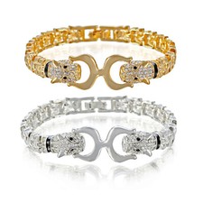 Mens Crystal Bracelet,Panther