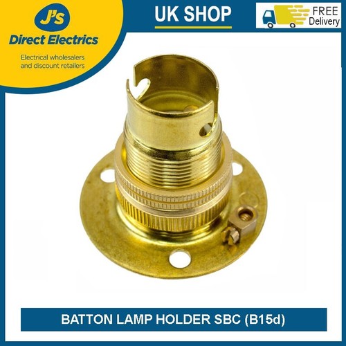 Batten lamp holder brass - lamp, earth