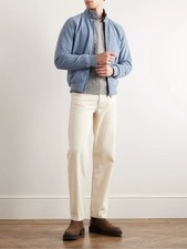 Mens Blue Suede Leather Jackets 100% Pure Suede Flight/Bomber Biker Jacket