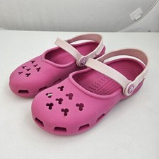 Crocs Disney Minnie Mouse Mary Jane Slip On, Double Strap Clog Sandals Pink 2