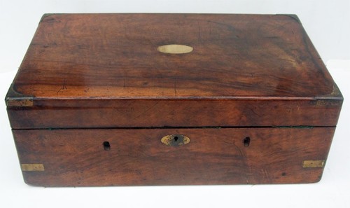 Antique walnut brass banded - antique,