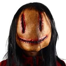 Scary Halloween Mask With Wigs - Devil Demon Latex Stitching Woman Ghost Mask