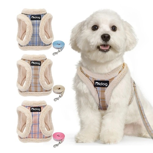 Warm fleece dog harness and - fleece,