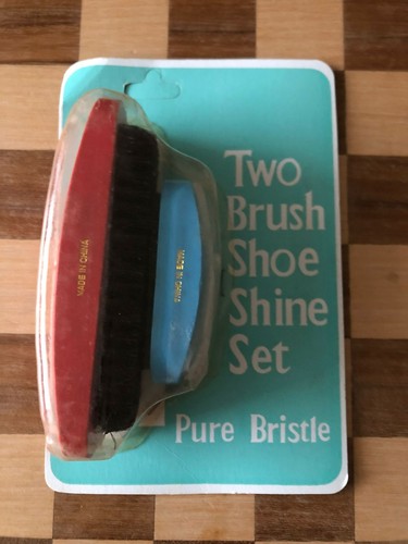 Vintage shoe shine brushes set - shoe,