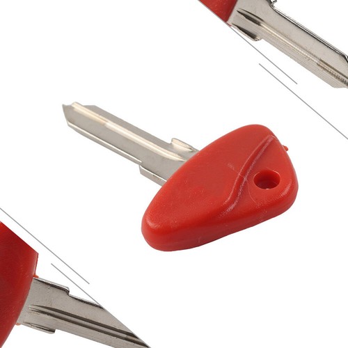 Uncut blade blank key - red, for