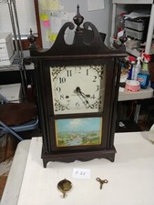 VINTAGE SETH THOMAS PILLAR & SCROLL CLOCK