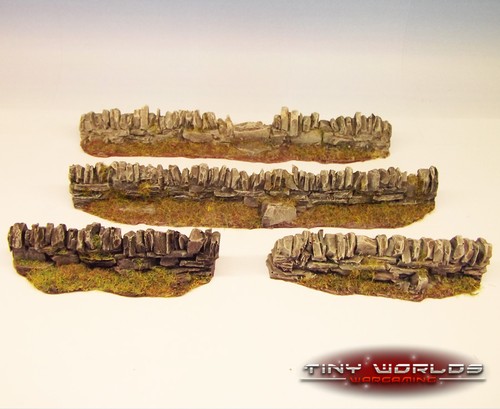 Stone walls straight section - walls,