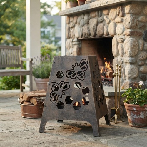 Modern round firebasket - modern,