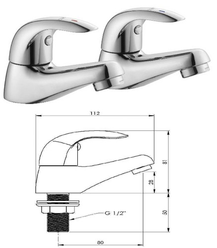 Akw denova bath - denova, taps