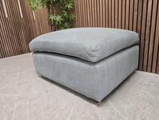 Sofa.com Long Island Slim Footstool In Hidden Cove Linen Cotton RRP:£600