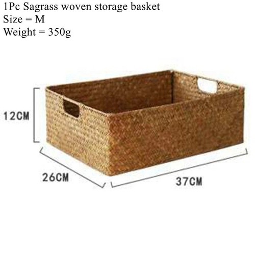 Vintage woven seagrass storage - vintage,