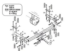Swan Neck Tow Bar For HONDA