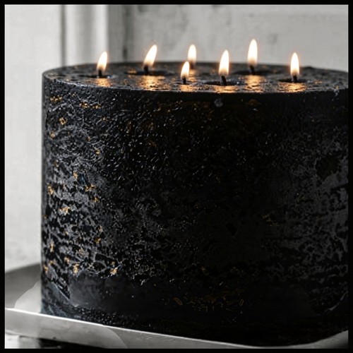 Wick midnight black candle - 6‑wick,