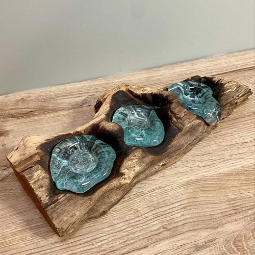 Rustic driftwood tealight - rustic,