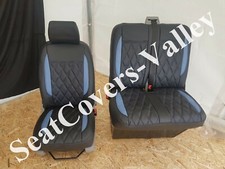 VW Transporter T5 T6 Front Single & Double (1+2) Leatherette Seat Covers