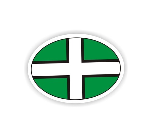 Devon plain oval sticker - oval, decal