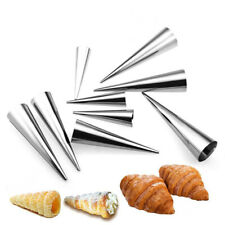 12x Cannoli Form Tubes Cream Roll Horn Molds Home Pastry Baking Mould Stainless