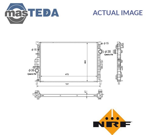 53811 engine cooling radiator - 53811,
