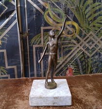 Antique Small Art Deco Socialist Olympic Champion Desk statuette Male Statue Art