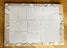 2 X A4 Desk Pad Undated Weekly