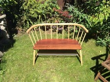  Charming Chippy Heath Mid Century  Telephone Chair /Teak /Blonde Renovated 