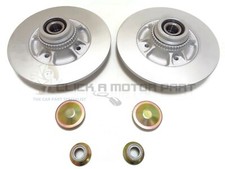 RENAULT CLIO 172 182 CUP SPORT REAR BRAKE DISCS FITTED WHEEL BEARINGS ABS RINGS