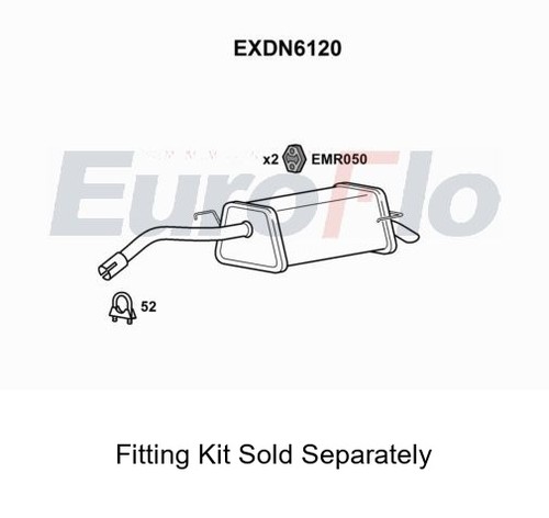Rear muffler silencer - silencer, insert
