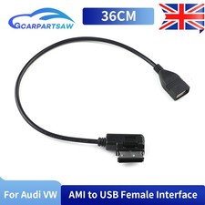 USB AUX Cable Music MDI MMI AMI to USB Female Audio AUX Adapter For Audi VW Golf