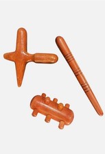 Traditional Handmade Thai Wooden Massage Tools  Body Reflexology( Set of 3)