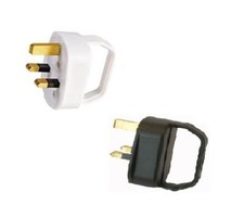 UK Fused 13 Amp White Mains 3