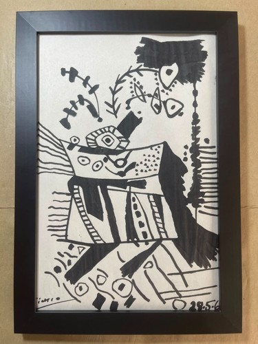 Pablo picasso drawing framed - picasso,