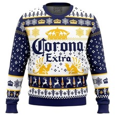 NEW Corona Extra Ugly Christmas Sweater Men's 3D Printed Oversized Pullover