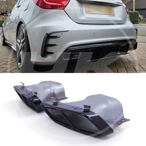 Gloss black quad exit exhaust - quad,