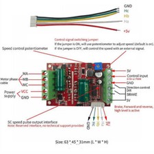 6-60V 400W BLDC 3 Phase DC