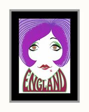 Chanel England  Retro Popart  Haute Couture Fashion  Poster Print Retro Wall Art