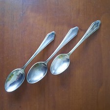 3 x James Walker Vintage Cutlery A1 Teaspoons Silver Plate + 2 Others - see pics