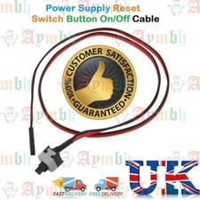 Power Supply Reset Switch Button On/Off Cable Cord Connector PC Computer Desktop