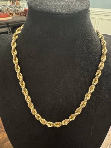 Vintage gold tone twisted rope - tone,