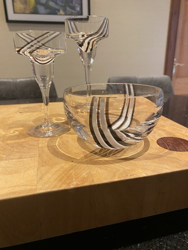Caithness crystal bowl with - bowl,